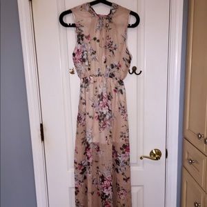 floral sheer maxi dress